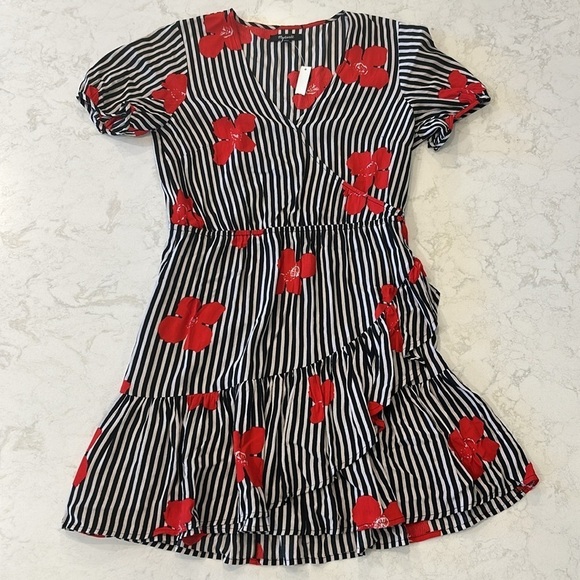 Madewell Ruffle-Wrap Dress in Candied Orchids NEW - Picture 15 of 15